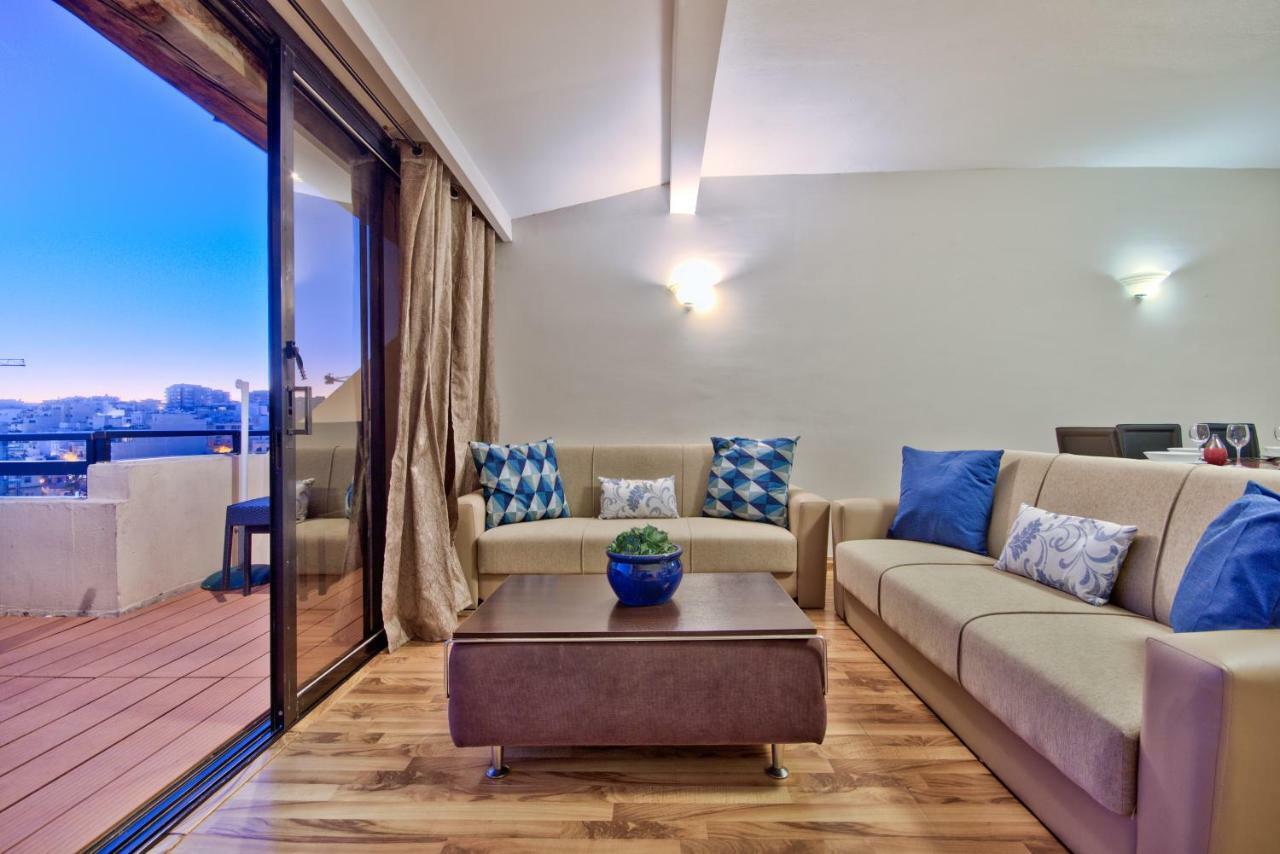 Spinola Court - Stunning Seaview Apartment & Penthouse On Spinola Bay By Shortletsmalta San Julián Exterior foto